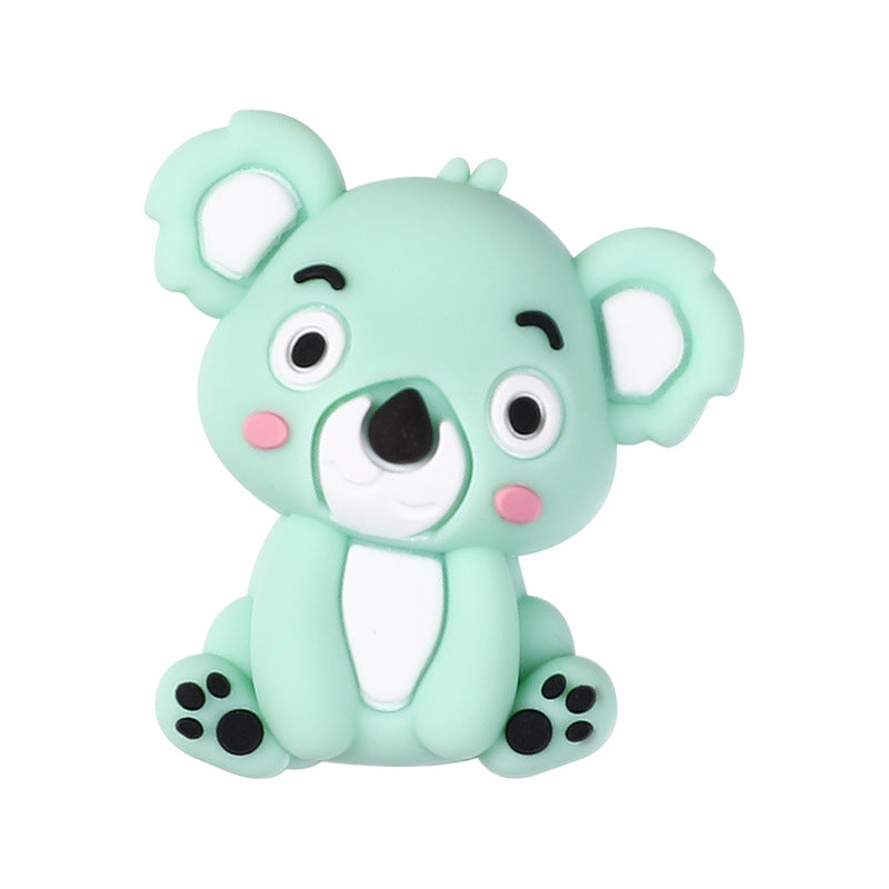 Wholesale 20pcs/pack 3D Koala Silicone Beads Cartoon Animal DIY Beads
